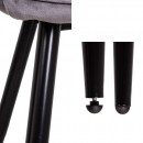 Стул NIKA, светло-серый велюр HLR-20/черный